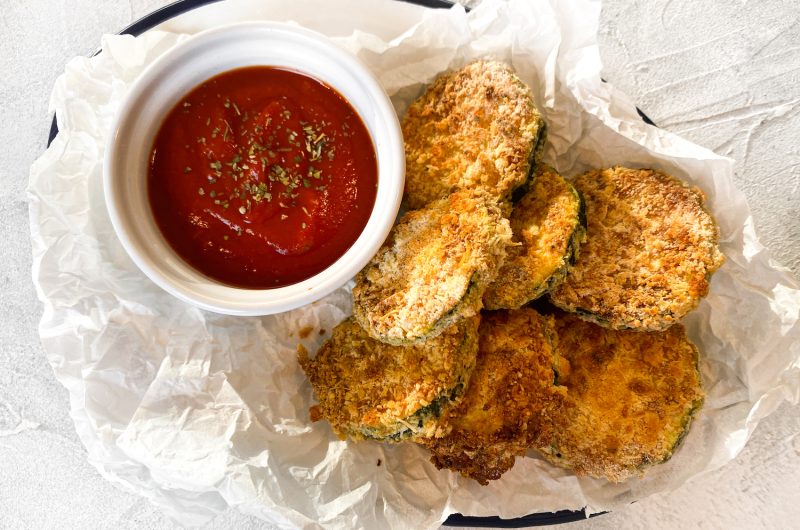 Crocantes de Zucchini con Parmesano en Air Fryer